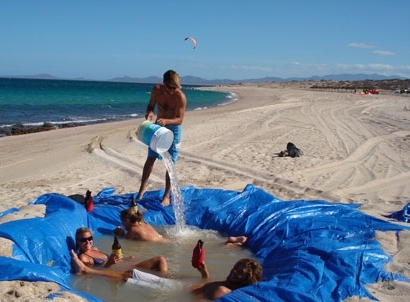 hot springs at the beach